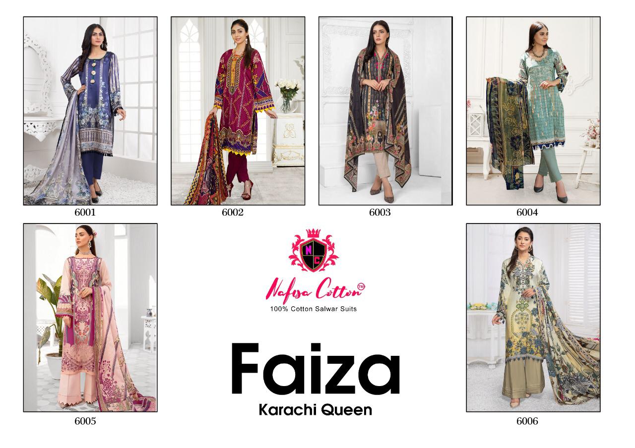 Nafisa Faiza Karachi Queen 6 Fancy Casual Daily Wear Dress Material Collection